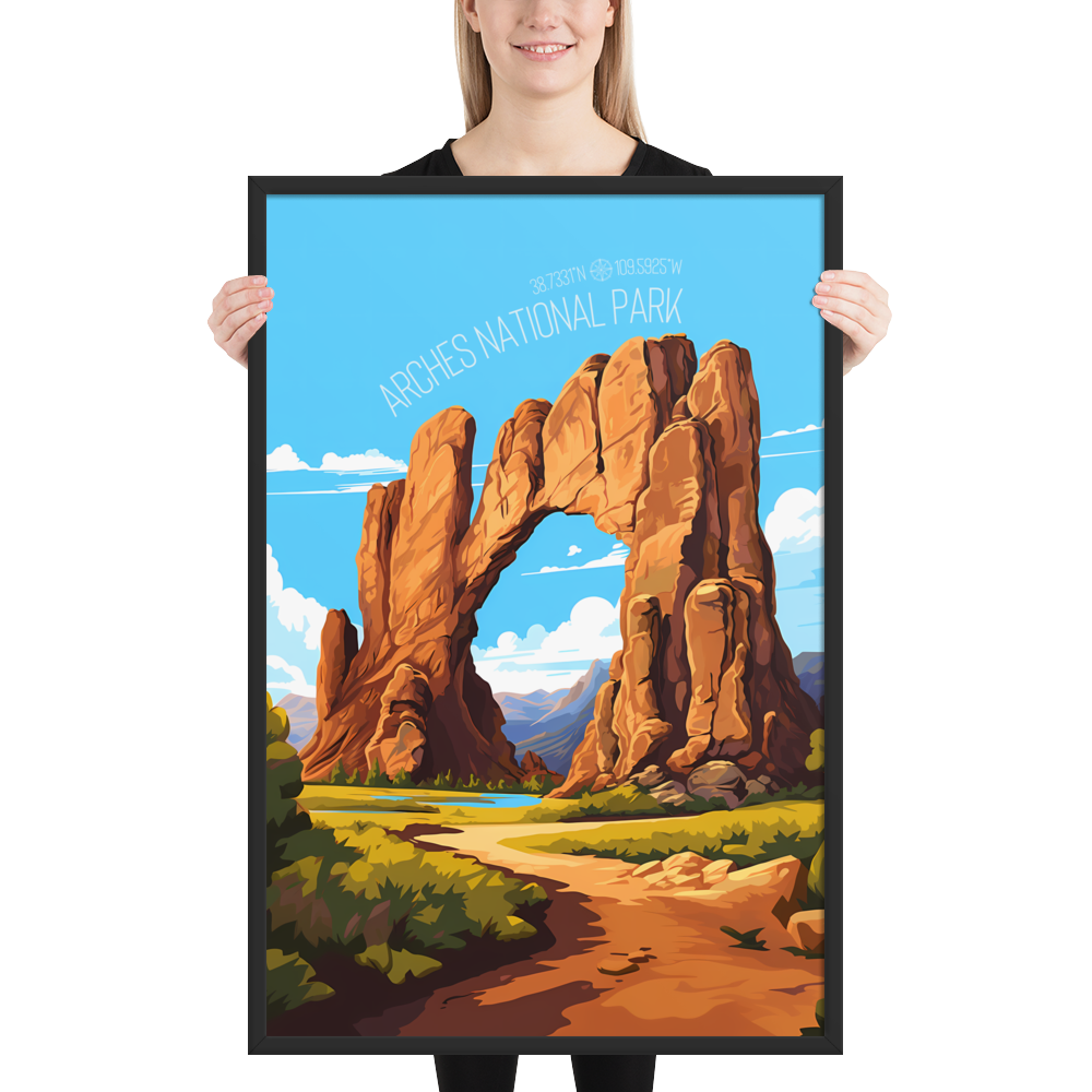 Utah - Arches National Park (Framed poster)