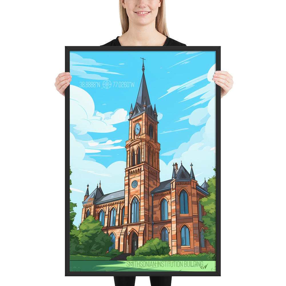 Washington D.C. - Smithsonian Institution Building (Framed poster)