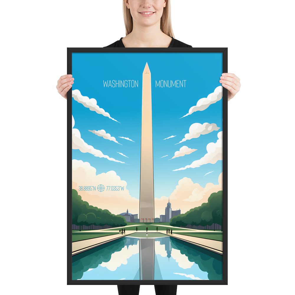 Washington D.C. - Washington Monument (Framed poster)