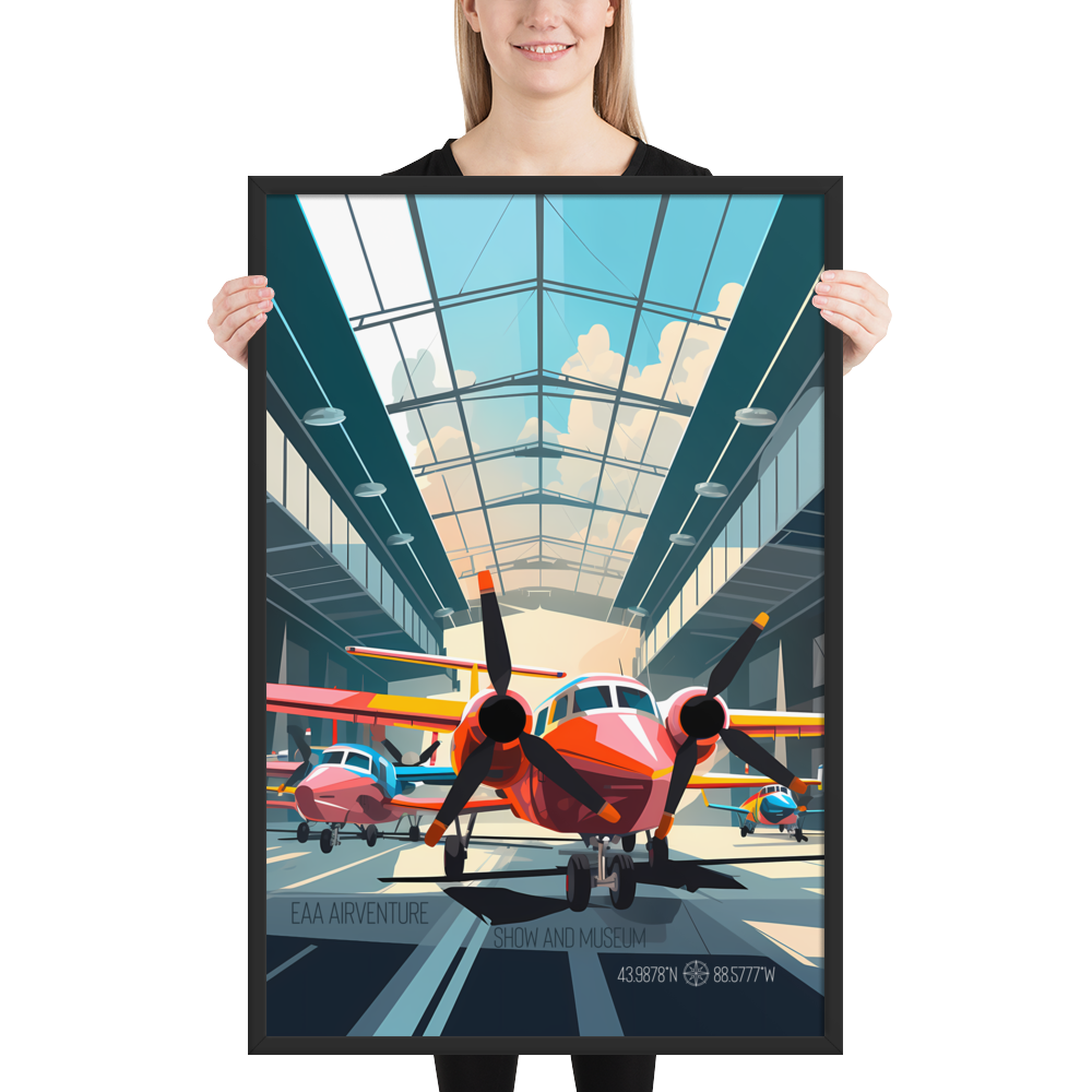 Wisconsin - EAA AirVenture Show And Museum (Framed poster)