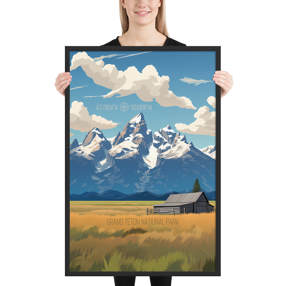 Wyoming - Grand Teton National Park (Framed poster)