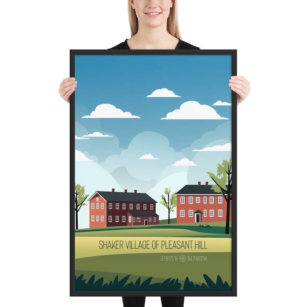 Kentucky - Shaker Village of Pleasant Hill (Framed poster)