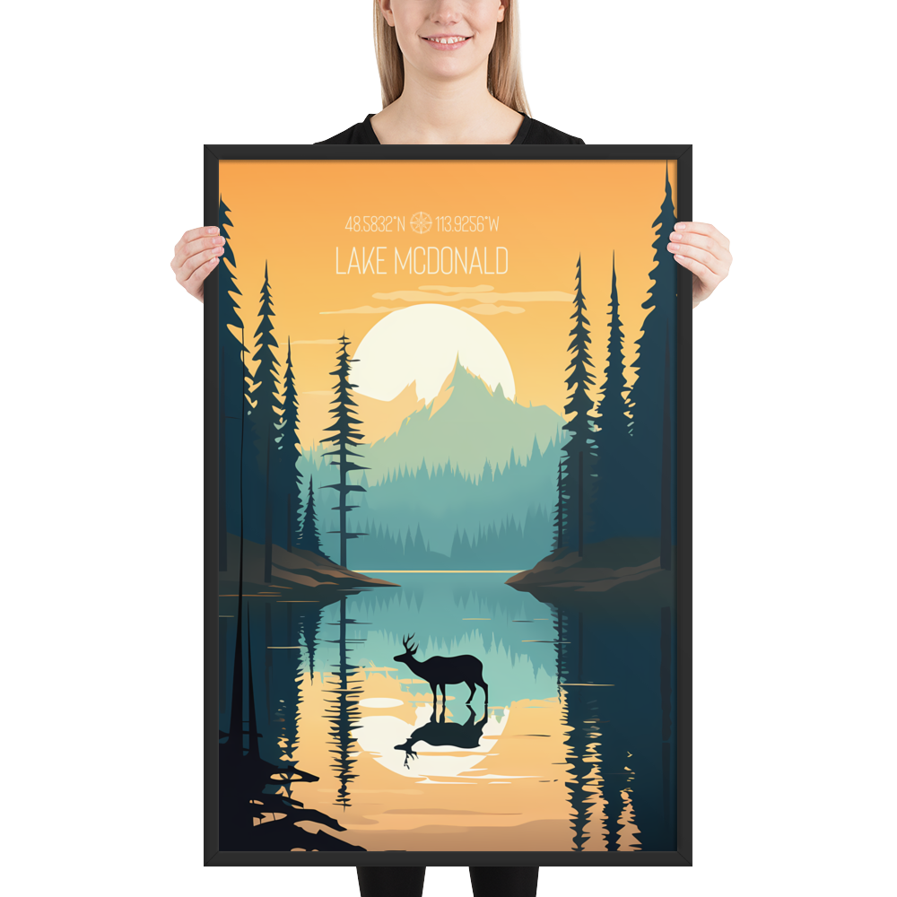 Montana - Lake McDonald (Framed poster)