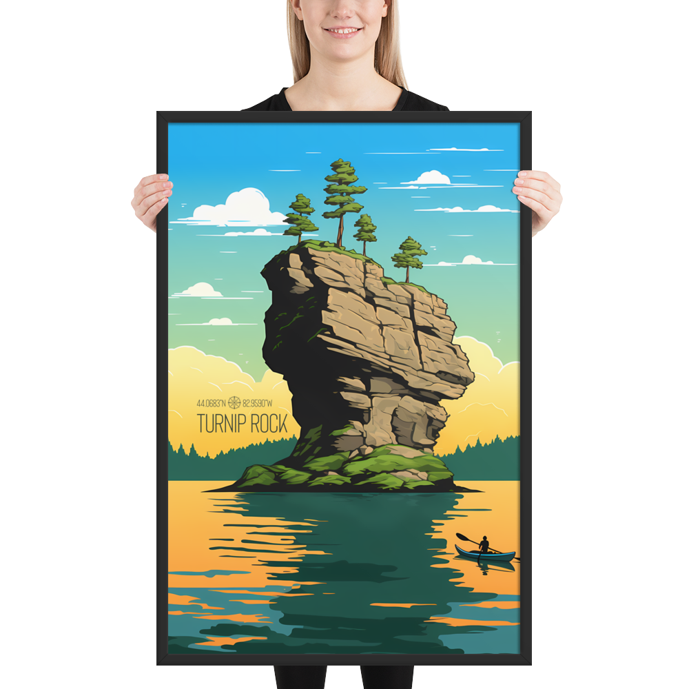 Michigan - Turnip Rock (Framed poster)