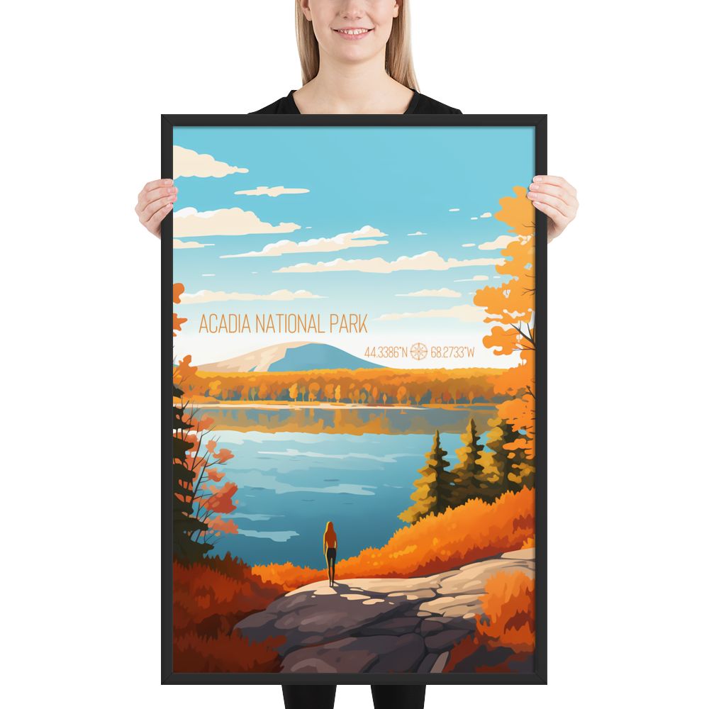 Maine - Acadia National Park (Framed poster)