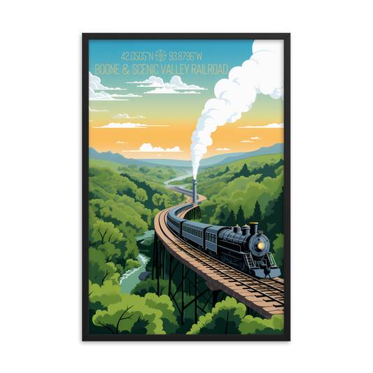 Iowa - Boone & Scenic Valley Railroad (Framed poster)