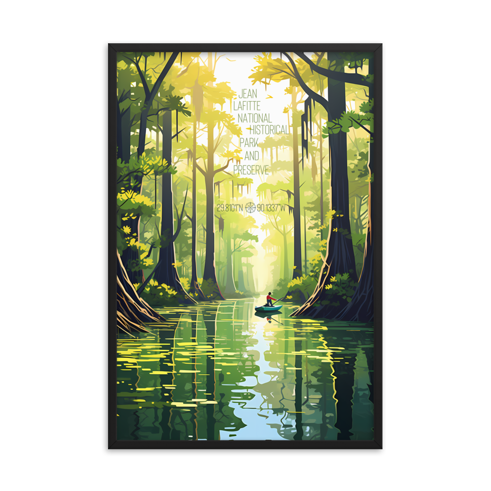 Louisiana - Jean Lafitte National Historical Park and Preserve (Framed poster)