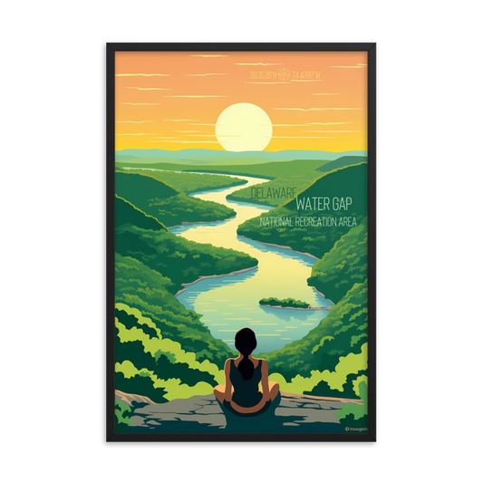 New Jersey - Delaware Water Gap (Framed poster)