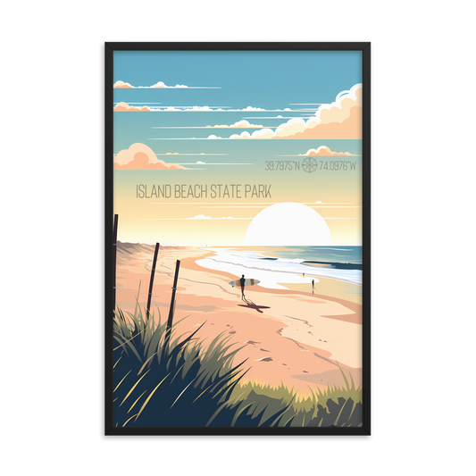 New Jersey - Island Beach State Park (Framed poster)