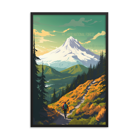 Oregon - Mount Hood National Forest (Framed poster)