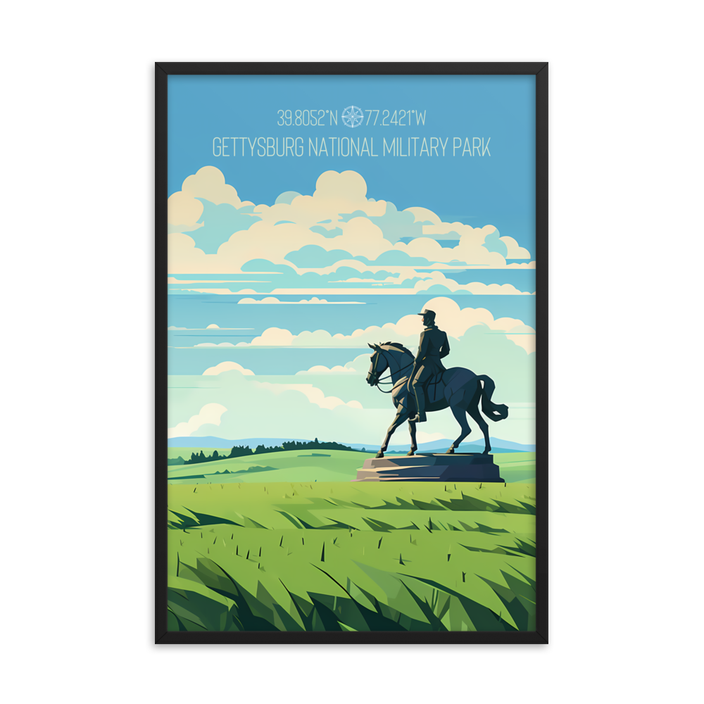 Pennsylvania - Gettysburg National Military Park (Framed poster)