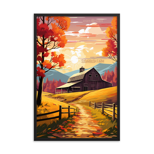 Vermont - Sugarbush Farm (Framed poster)