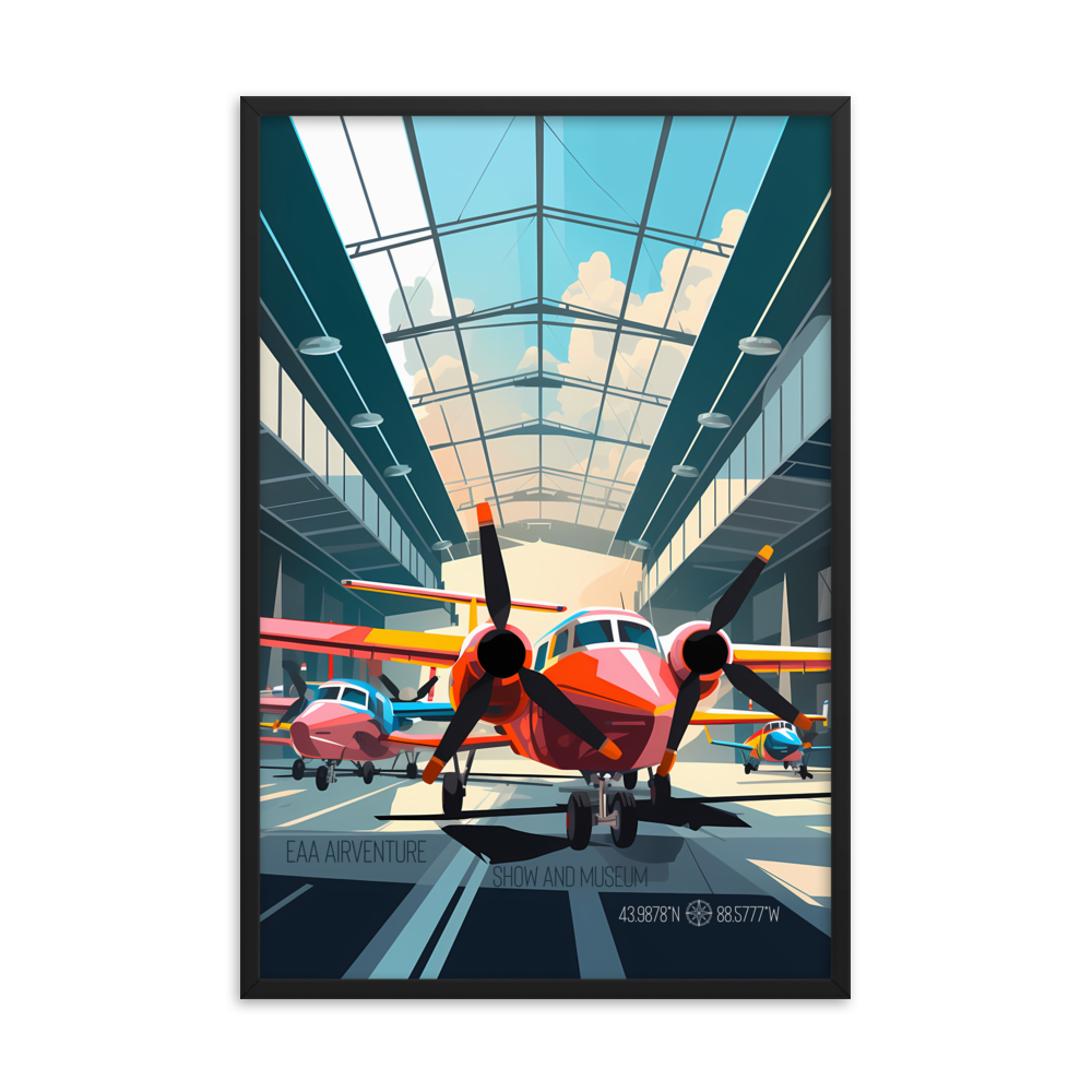 Wisconsin - EAA AirVenture Show And Museum (Framed poster)