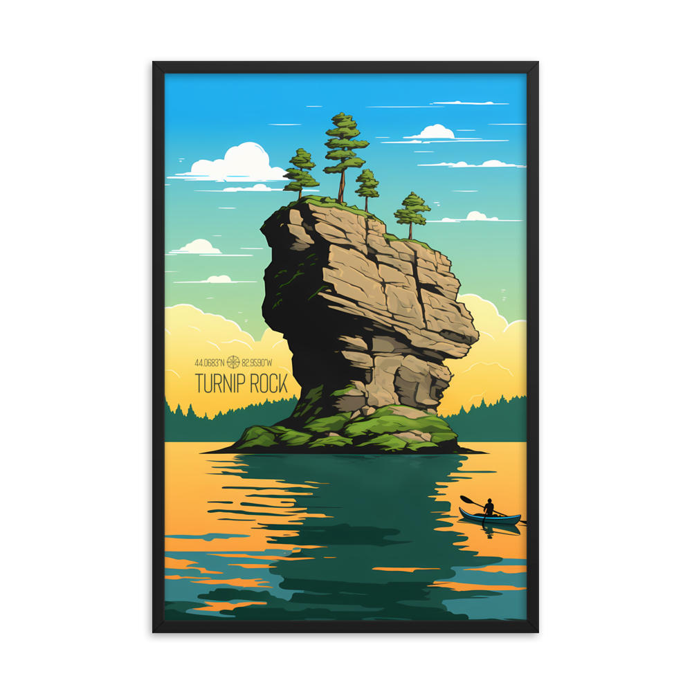 Michigan - Turnip Rock (Framed poster)