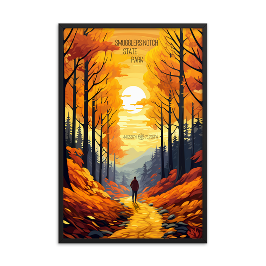 Vermont - Smugglers' Notch State Park (Framed poster)