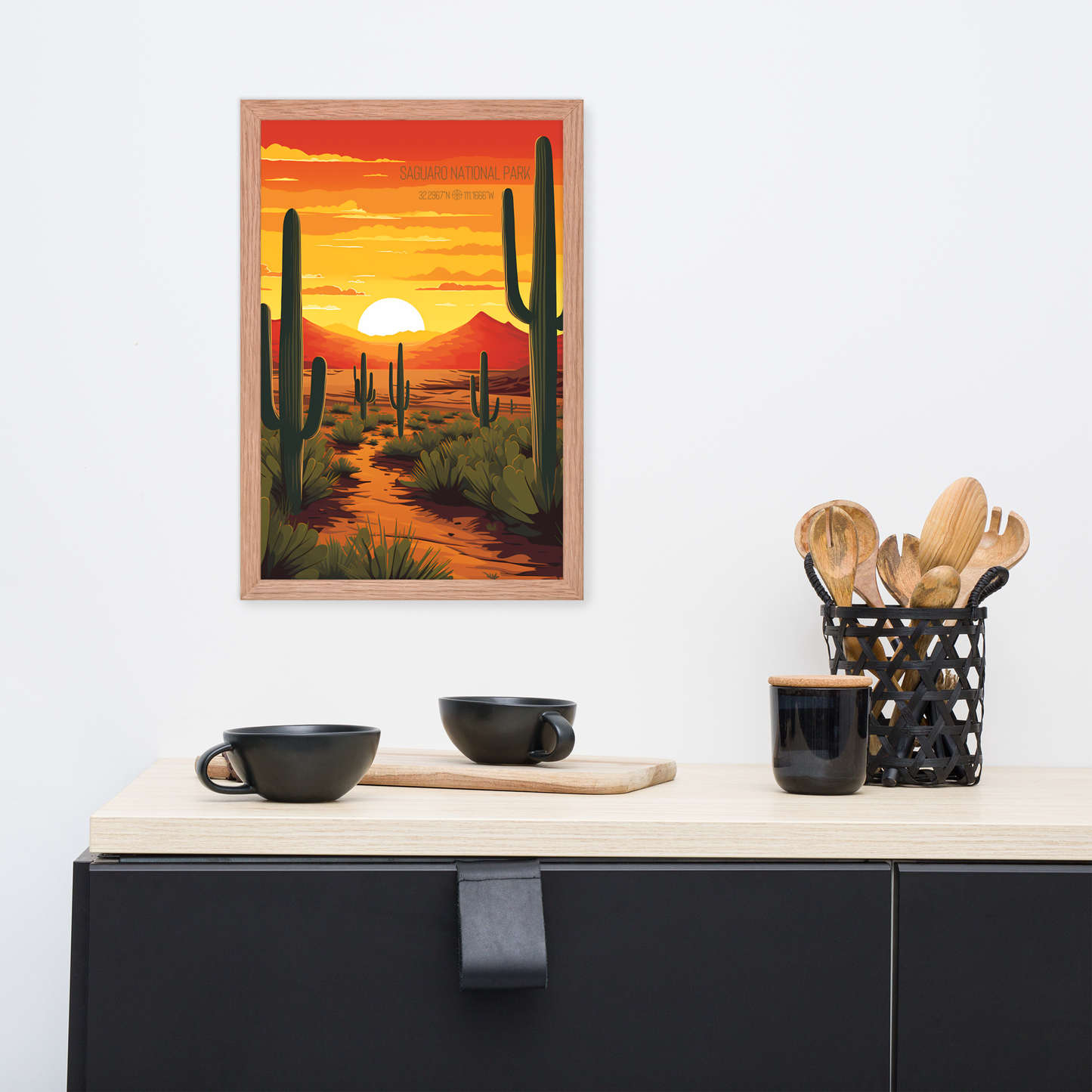 Arizona - Saguaro National Park (Framed poster)