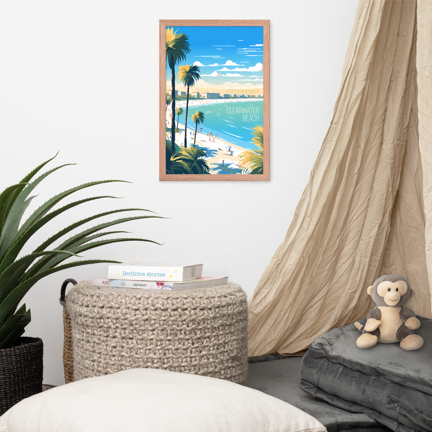 Florida - Clearwater Beach (Framed poster)