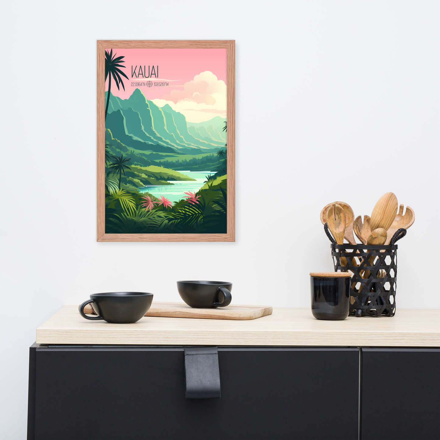 Hawaii - Kauai (Framed poster)