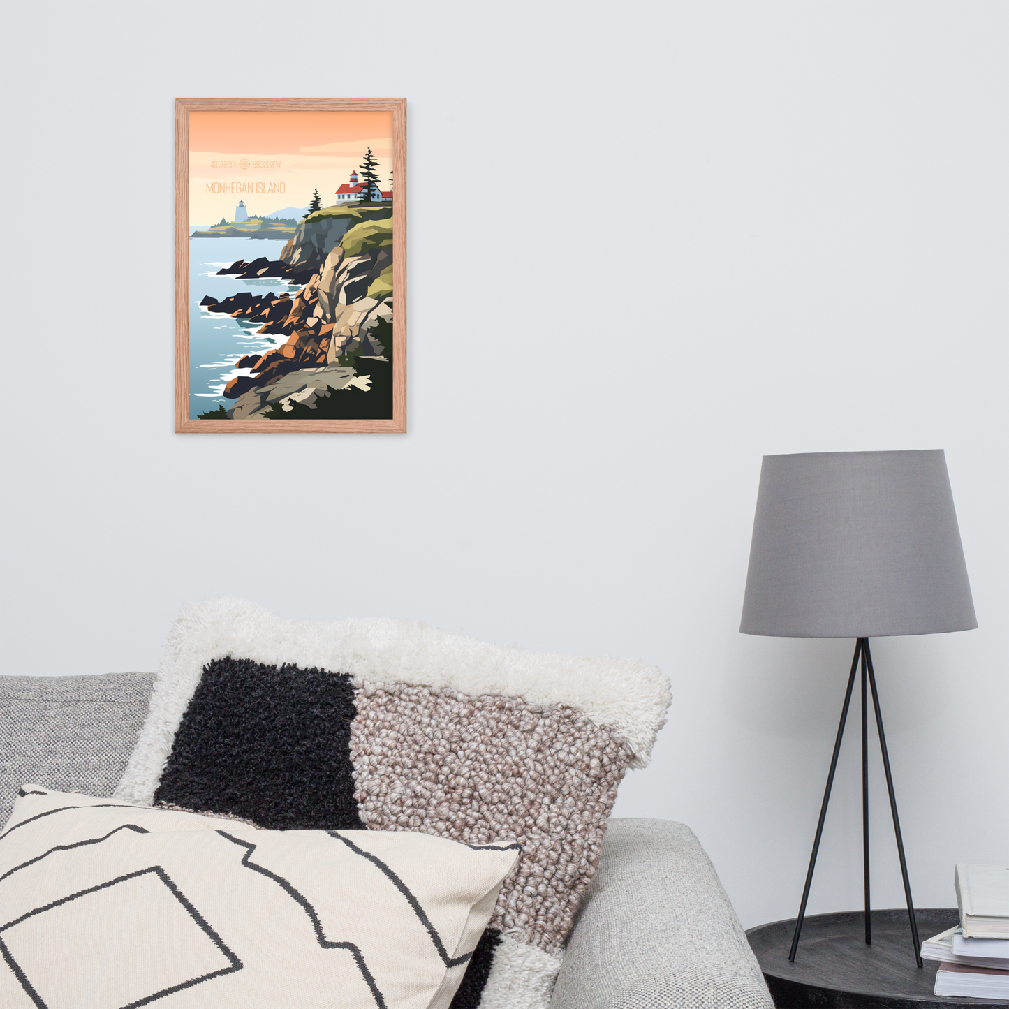 Maine - Monhegan Island (Framed poster)