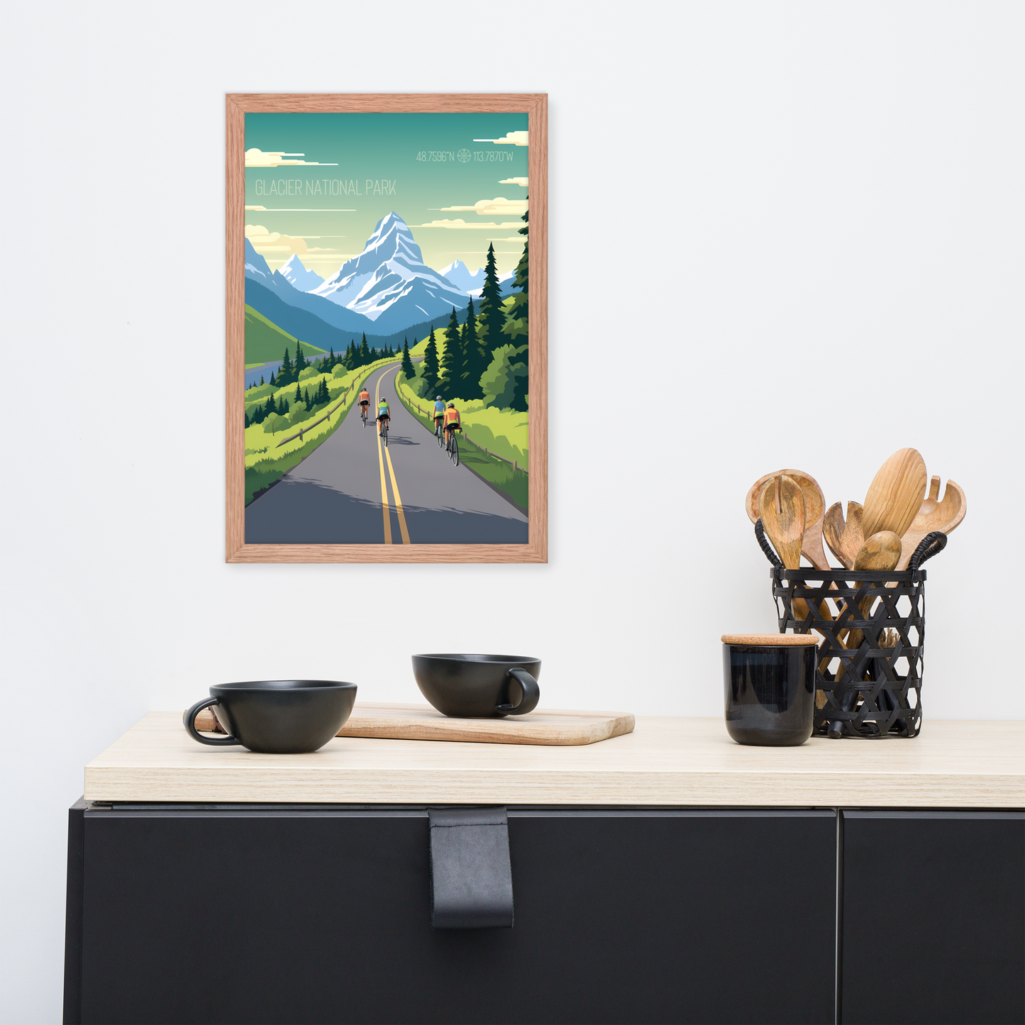 Montana - Glacier National Park (Framed poster)