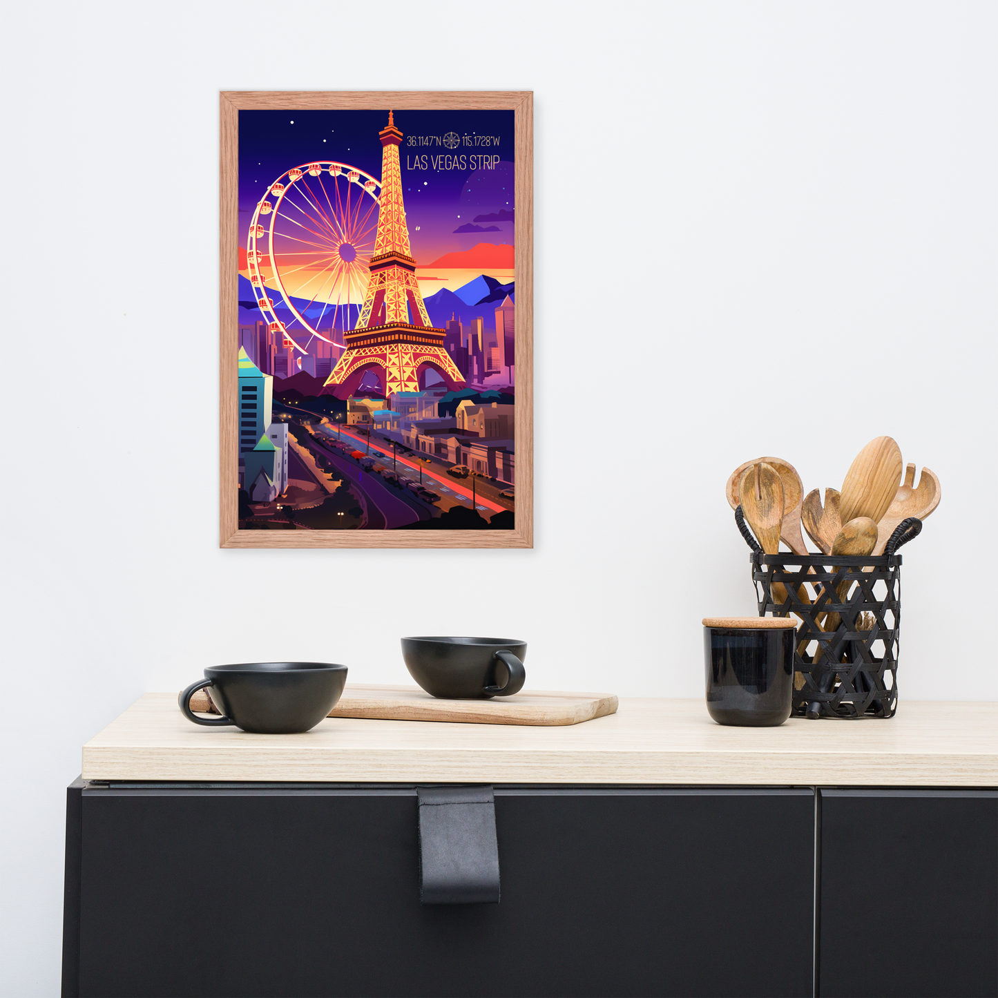 Nevada - Las Vegas Strip (Framed poster)