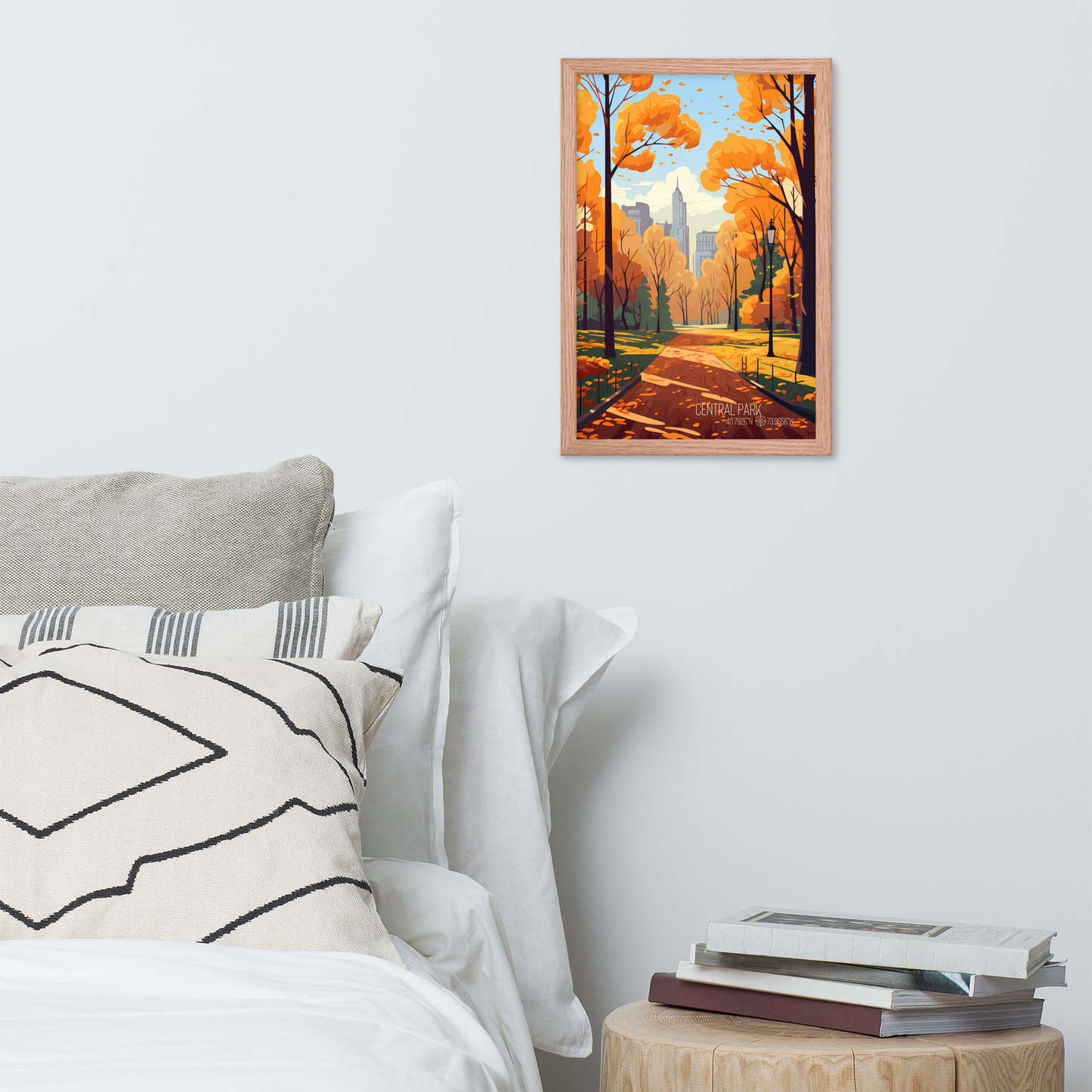 New York - Central Park Autumn (Framed poster)