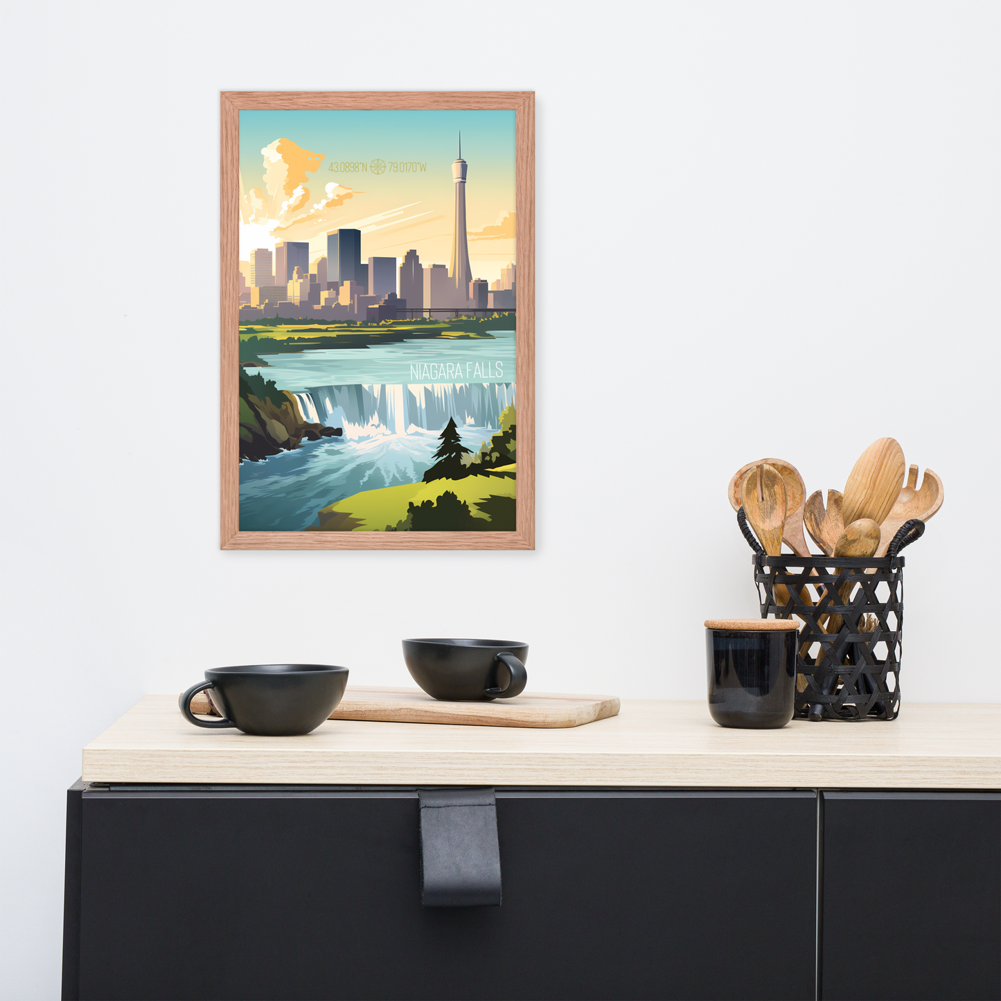 New York - Niagara Falls (Framed poster)