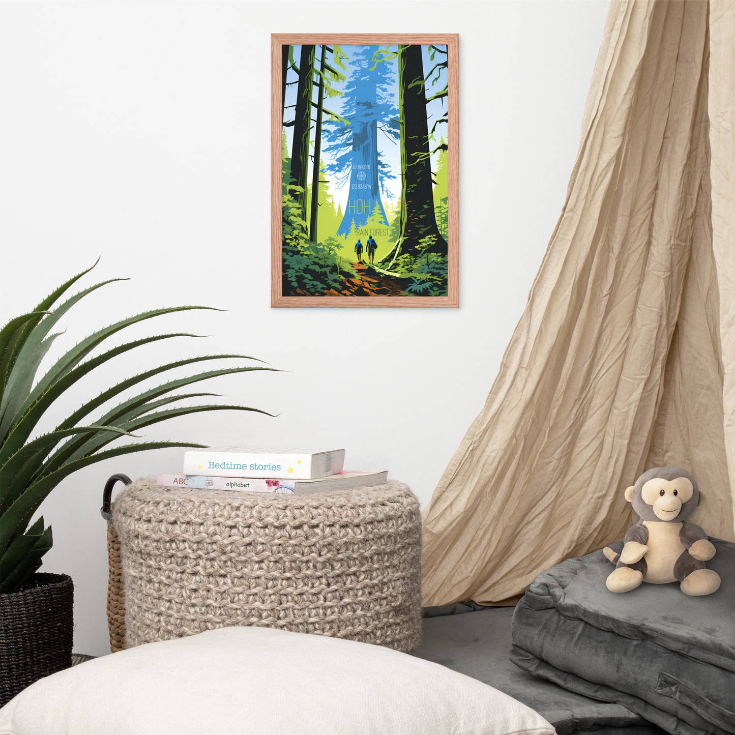 Washington -  Hoh Rainforest (Framed poster)