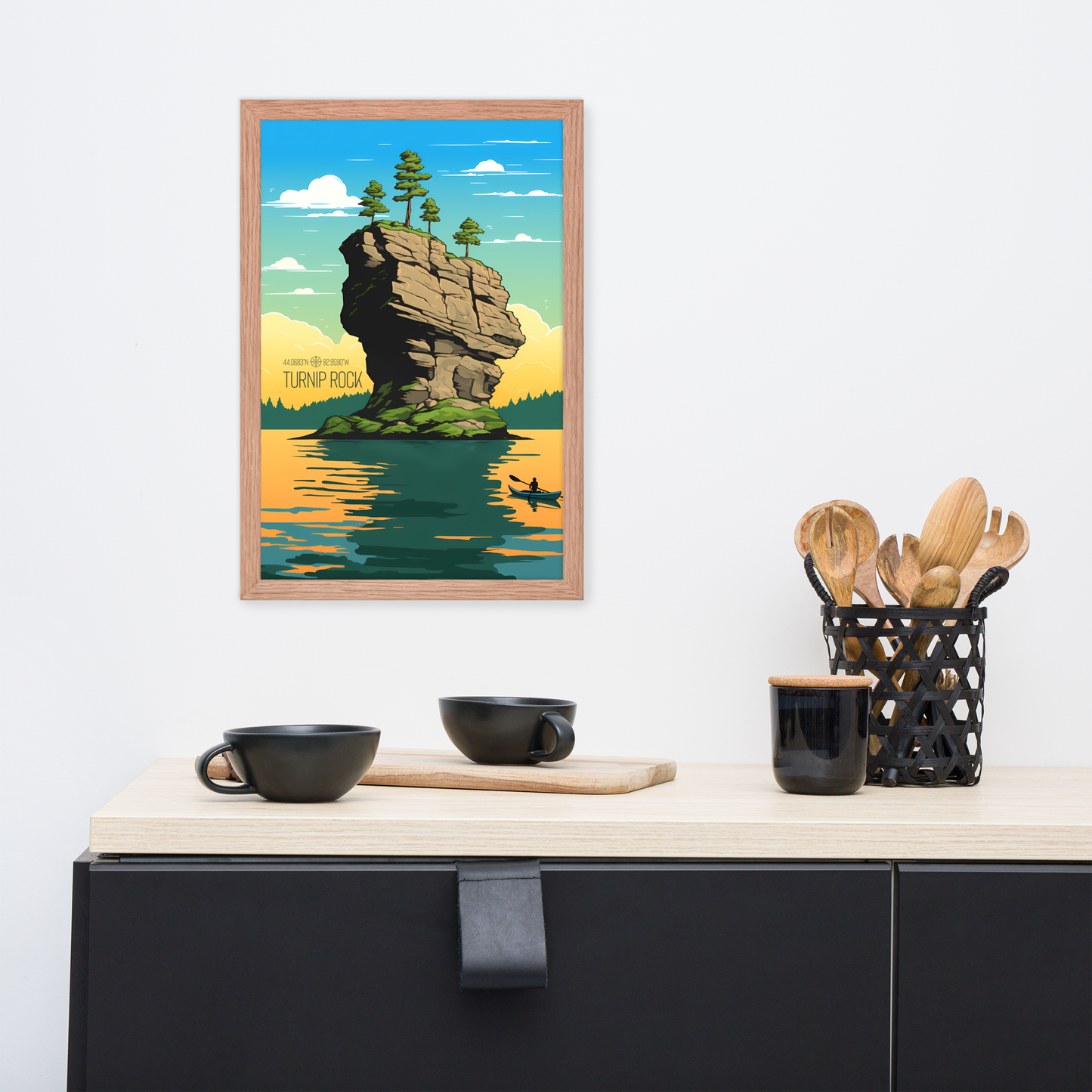 Michigan - Turnip Rock (Framed poster)