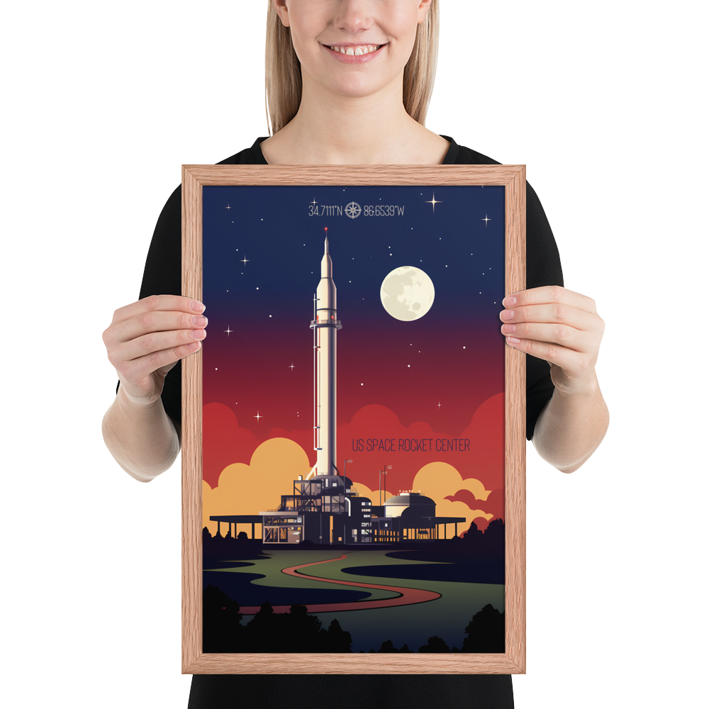 Alabama - US Space Rocket Center (Framed Poster)