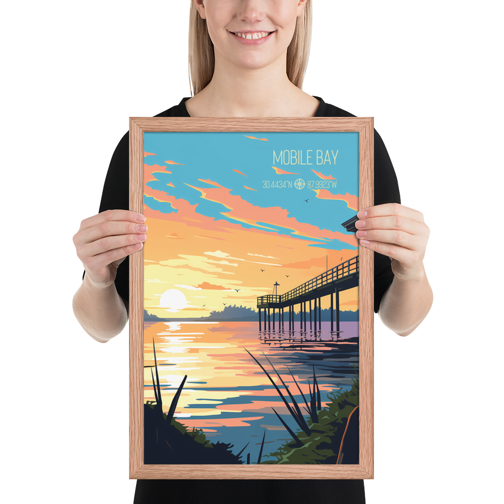 Alabama - Mobile Bay (Framed Poster)