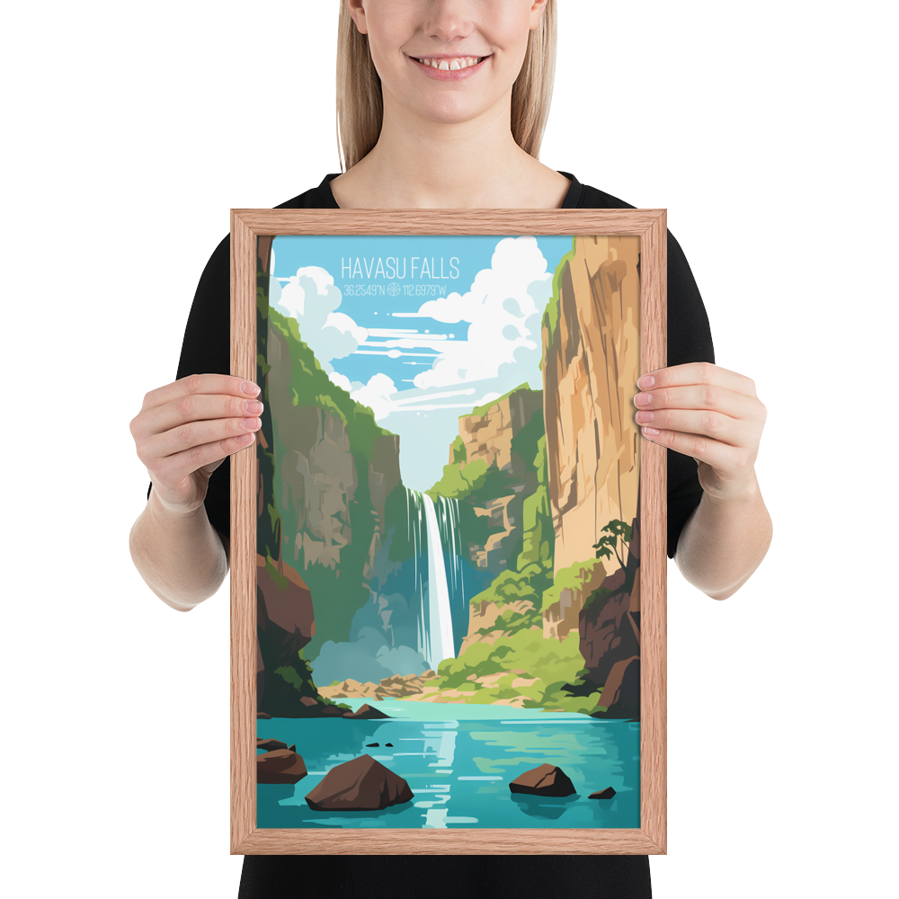 Arizona - Havasu Falls (Framed poster)