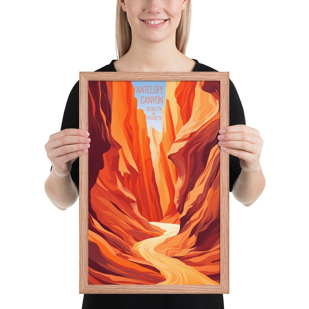 Arizona - Antelope Canyon (Framed poster)