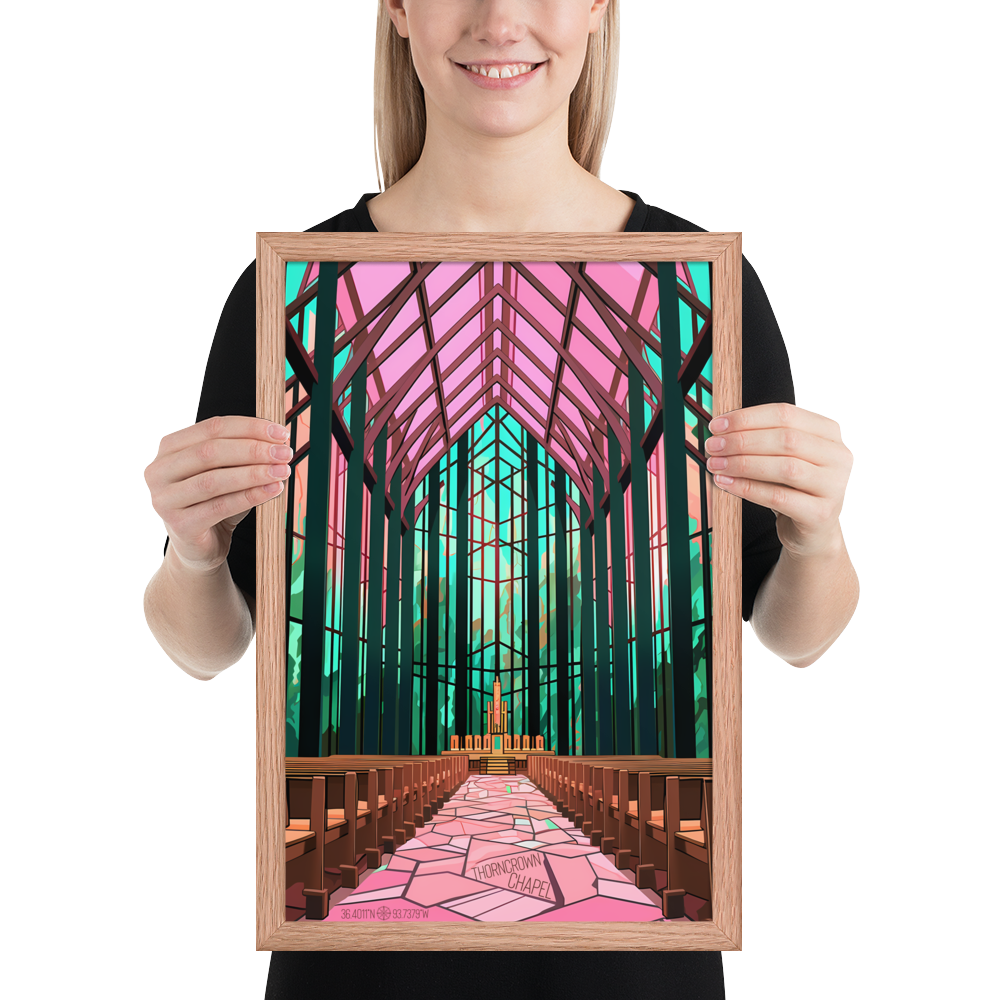 Arkansas - Thorncrown Chapel (Framed poster)