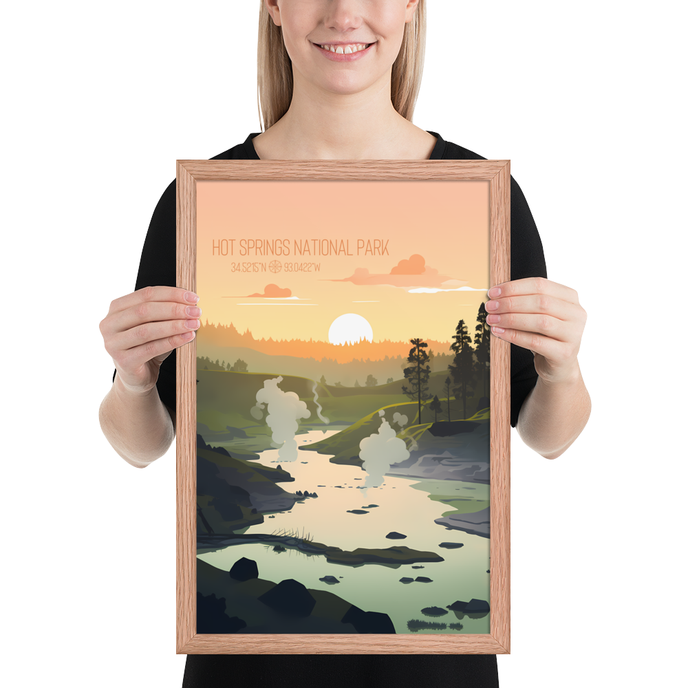 Arkansas - Hot Springs National Park (Framed poster)