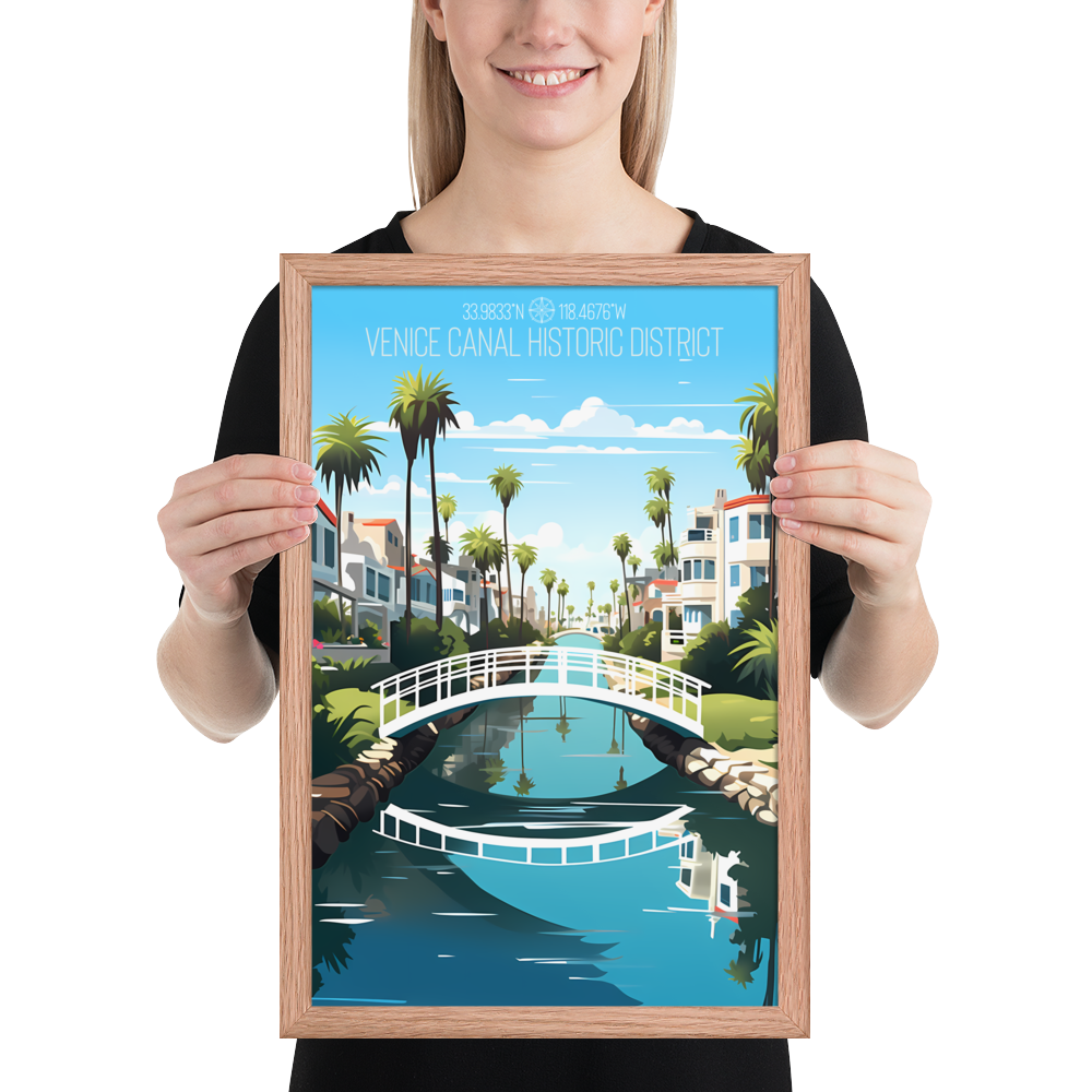 California - Venice Canal Historic District (Framed poster)