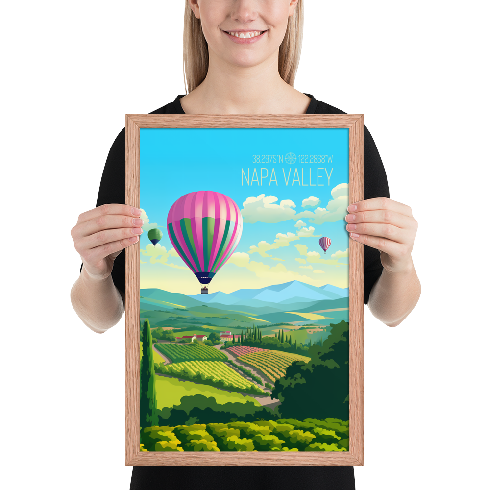 California - Napa Valley (Framed poster)