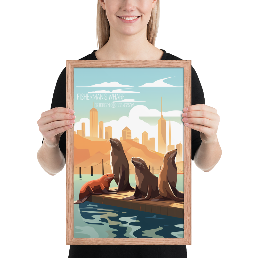 California - Fisherman's Wharf (Framed poster)