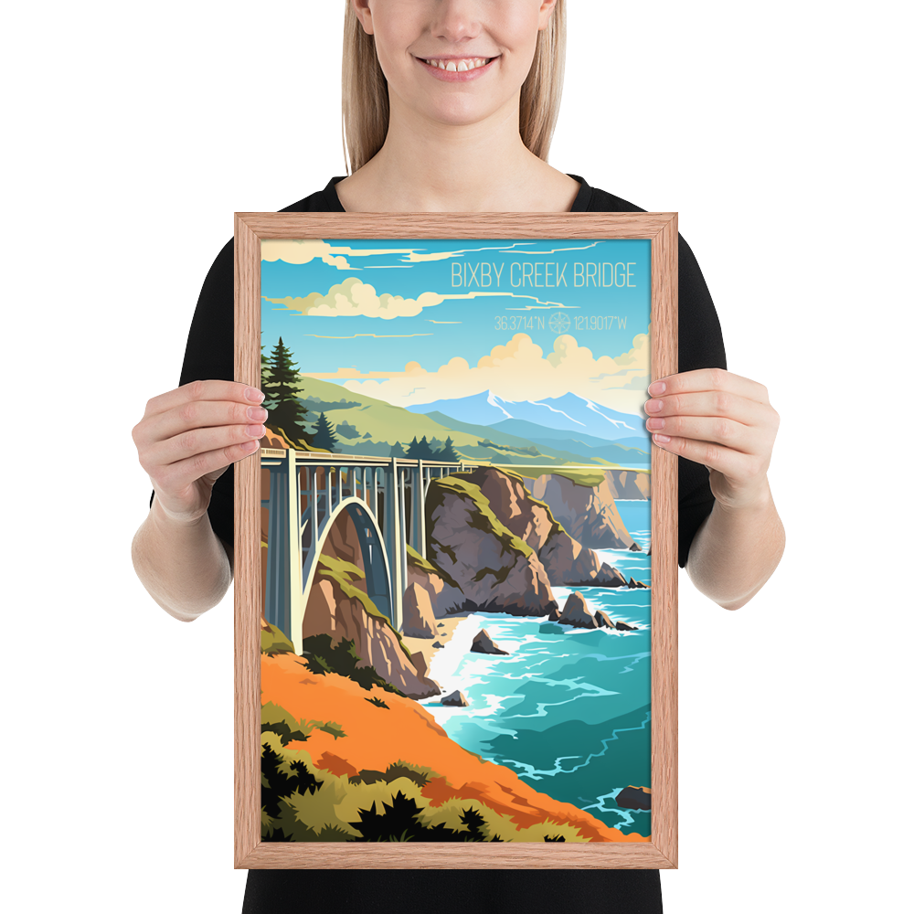 California - Bixby Creek Bridge (Framed poster)