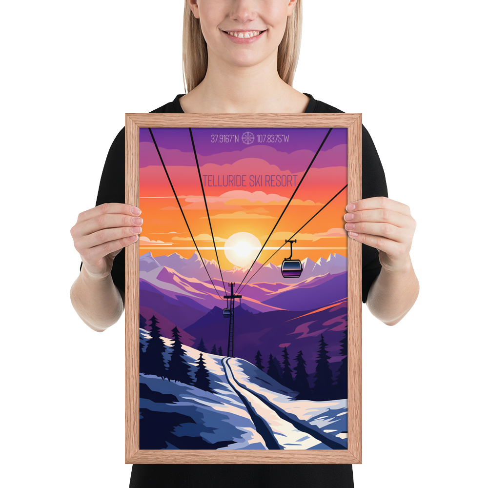 Colorado - Telluride Ski Resort (Framed poster)