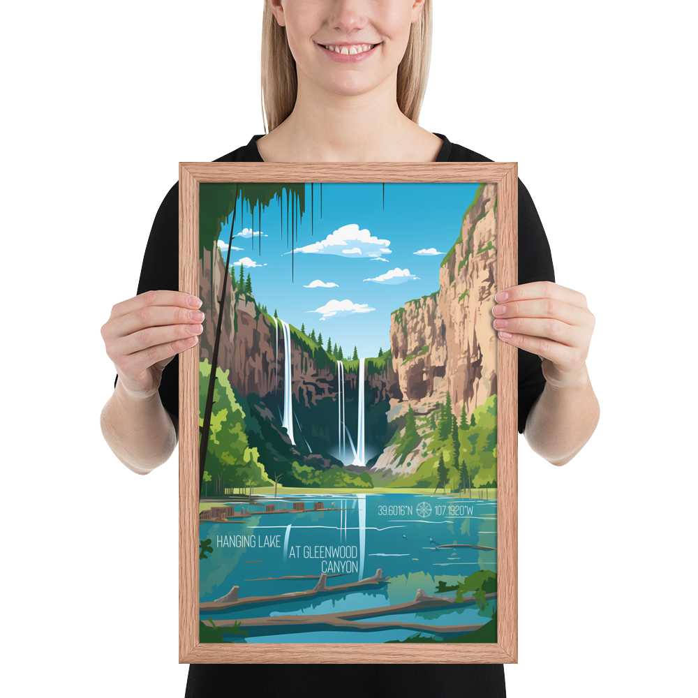 Colorado - Hanging Lake at Gleenwood Canyon (Framed poster)