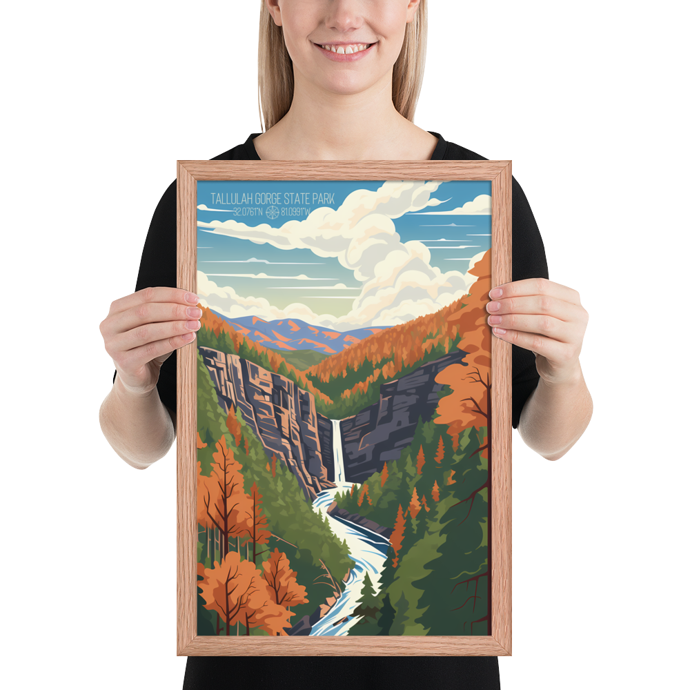 Georgia - Tallulah Gorge State Park (Framed poster)