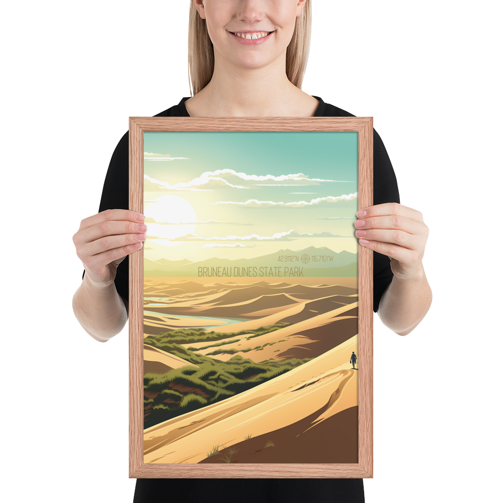 Idaho - Bruneau Dunes State Park (Framed poster)