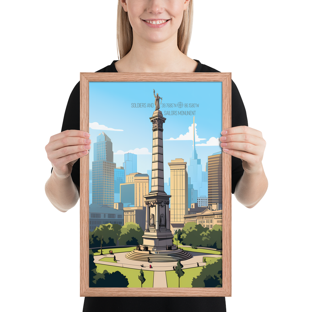 Indiana - Soldiers and Sailors Monument (Framed poster)