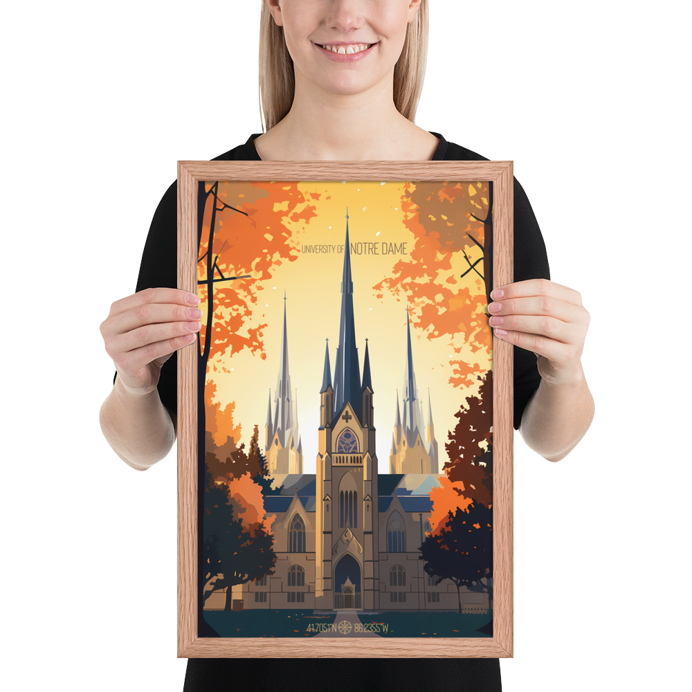 Indiana - University of Notre Dame (Framed poster)