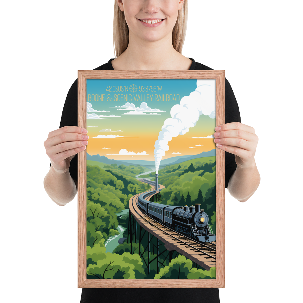 Iowa - Boone & Scenic Valley Railroad (Framed poster)