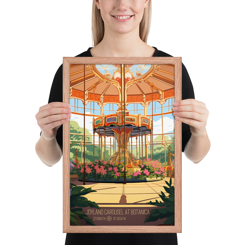 Kansas - Joyland Carousel at Botanica (Framed poster)