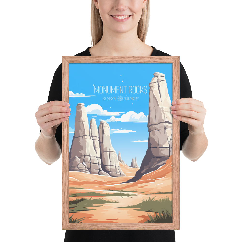 Kansas - Monument Rocks (Framed poster)