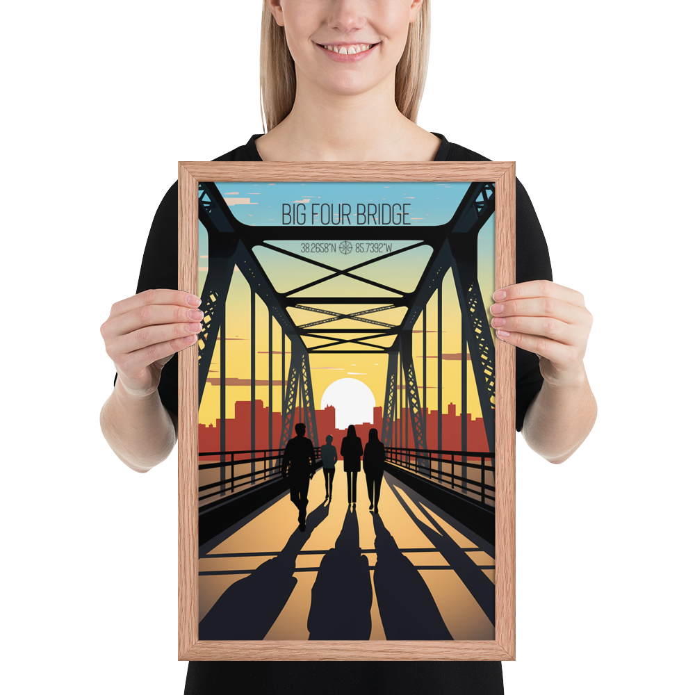 Kentucky - Big Four Bridge (Framed poster)