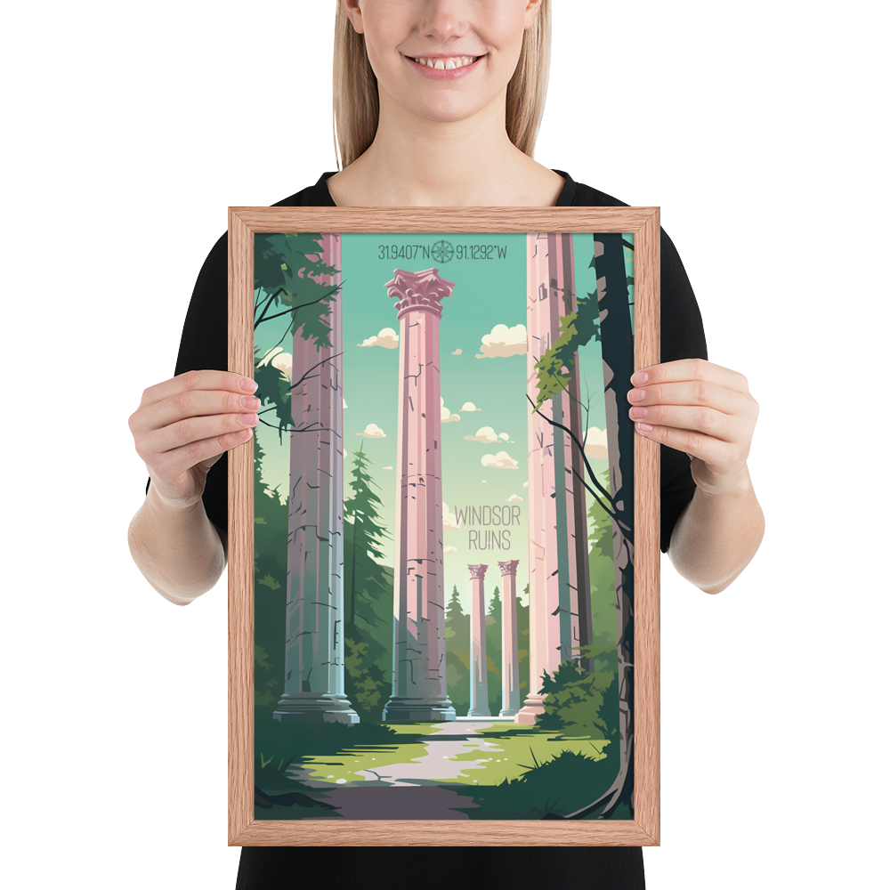 Mississippi - Windsor Ruins (Framed poster)